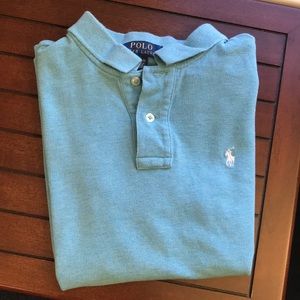 Boys Ralph Lauren Heathered Torquoise S/S Polo